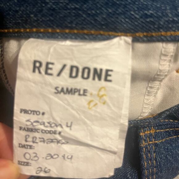 Re/Done Denim Retro Vintage Vibe Mini Skirt Womens Size 26 NWOT Preppy Minimal - Picture 5 of 8
